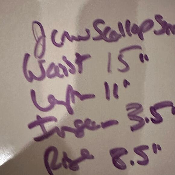 J crew Linen Blend Scallop Hem Shorts L2142 Pockets 2021 Solid Black Size 2 - Picture 8 of 13